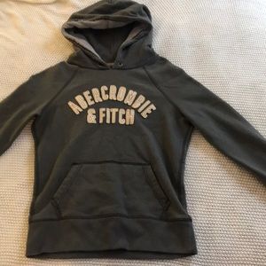 Abercrombie grey hooded sweatshirt